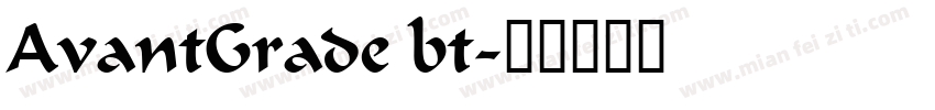 AvantGrade bt字体转换